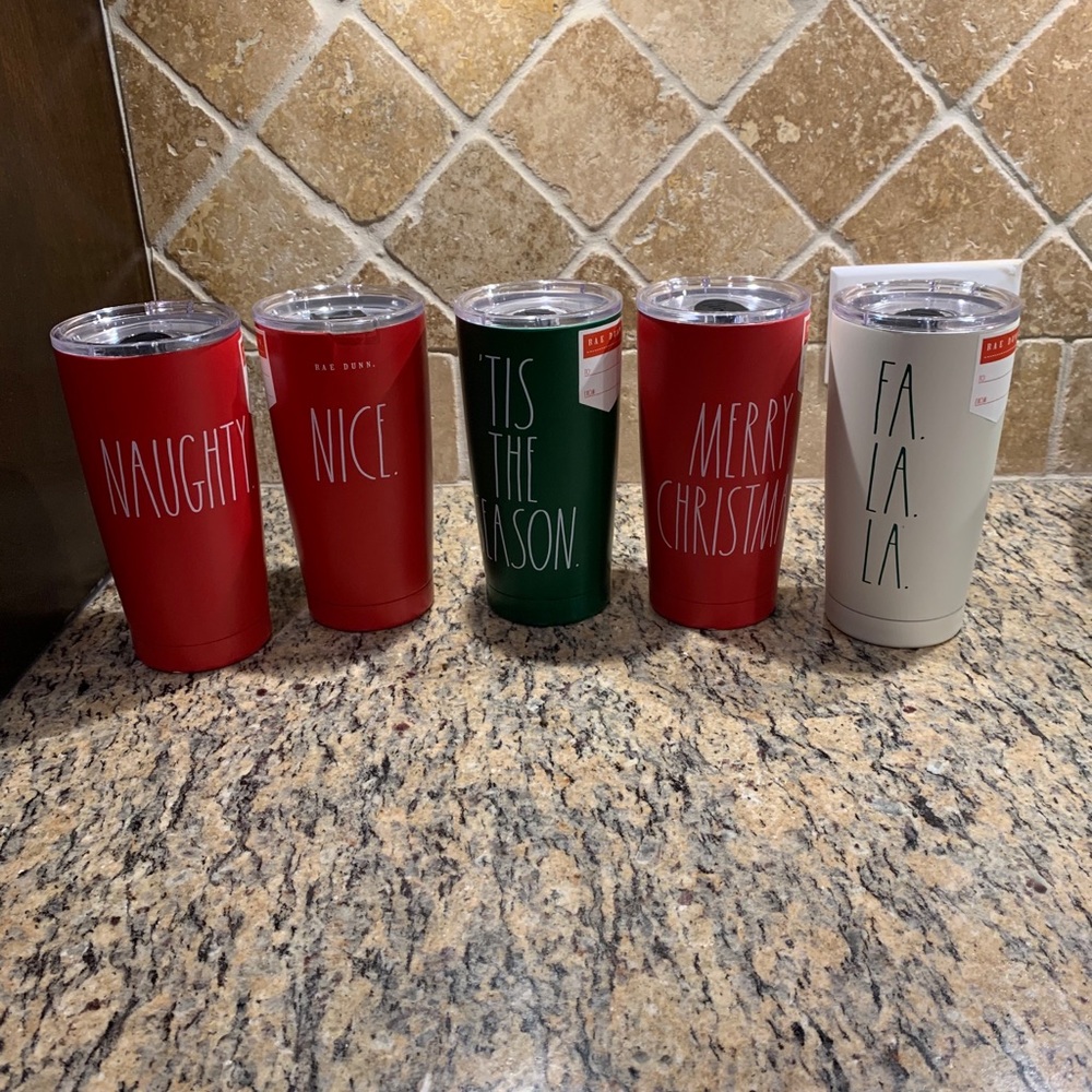 Rae Dunn Christmas Tumbler Set